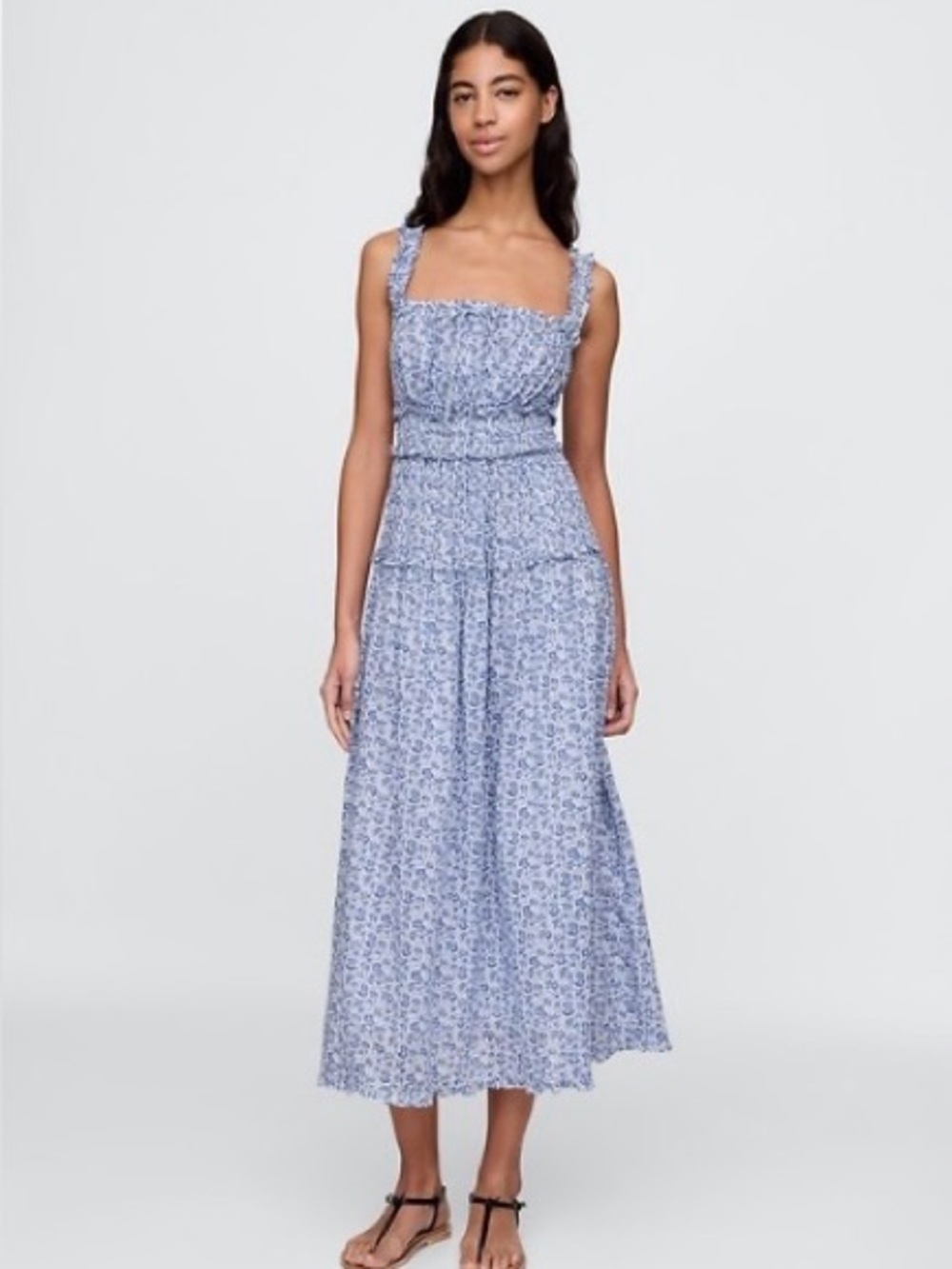 NWT Gap X Doen Floral Midi Dress Sz XS